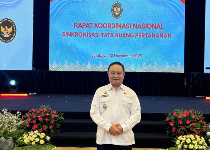 Wabup Lambar Ikuti Rakornas Singkronisasi Tata Ruang Pertahanan
