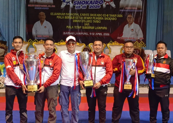 Selamat, Lampung Juara Umum Kejurnas Karate Shokaido 2026, Total Raih 85 Medali