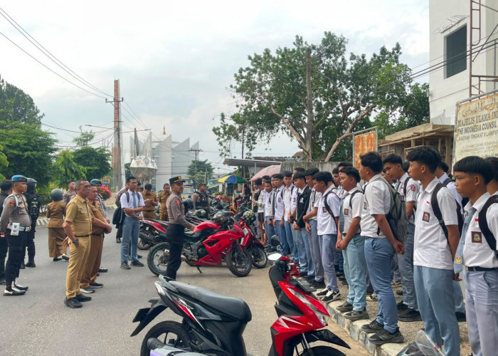 Polres Lampura Gagalkan Aksi Tawuran Pelajar, Puluhan Siswa Diberikan Pembinaan