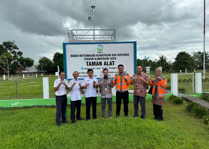 PT Solusi Bangun Andalas dan BMKG Pasang ARG, Perkuat Mitigasi Bencana Hidrometeorologi Aceh Besar