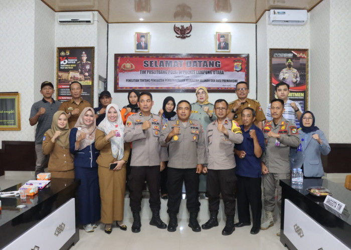 Puslitbang Polri Gelar Penelitian Penguatan Pemberantasan Kejahatan dan Aksi Premanisme di Polres Lampung Utar