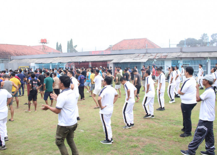 Tingkatkan Kebugaran Pegawai dan Wabin, Lapas Kotaagung Gelar Senam Bersama