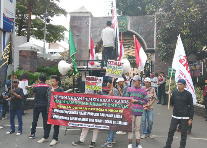 Ratusan Massa Asal Lampung Kembali Kepung Kejagung dan KPK, Desak Usut Tuntas SGC dan Skandal CSR BI 