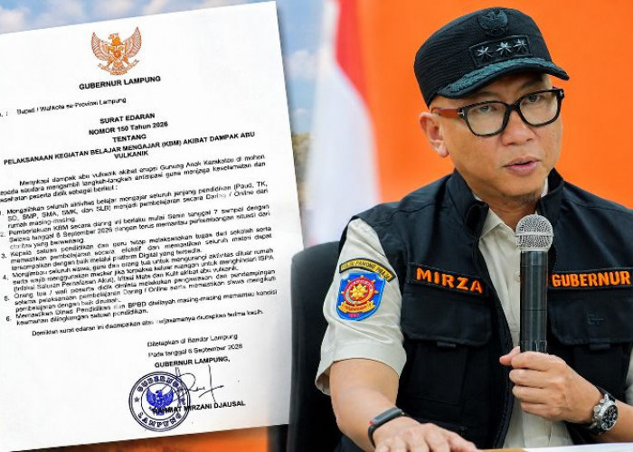Abu Anak Krakatau Menyebar, Gubernur Lampung Instruksikan Sekolah Daring