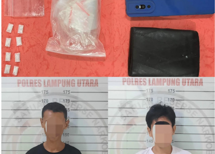 Polisi Tangkap Dua Pengedar Sabu di Sungkai Selatan