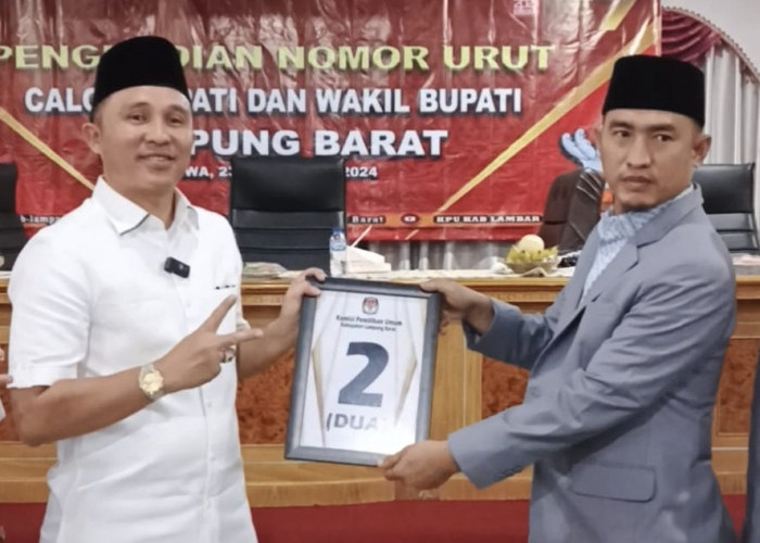 KPU Lambar Tetapkan Calon Tunggal Parosil - Mad Hasnurin Nomor Urut 2