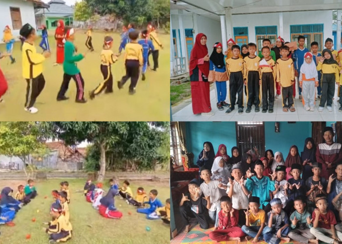 Keseruan Santri TPQ Al Hikmah Ikuti Outbond di Kampung Banjar Baru