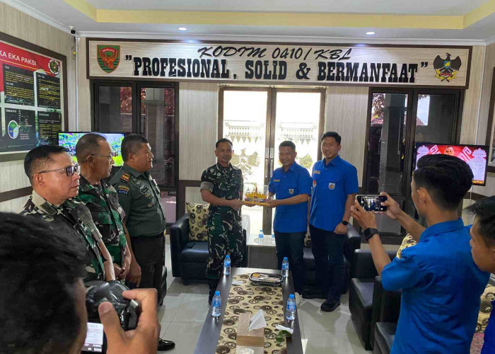 DPD KNPI Kota Bandar Lampung Audiensi ke Kodim 0410/KBL, Bahas Kolaborasi Jaga Kondusifitas Kota