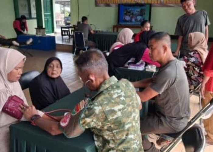 Sambut HUT 81 TNI Kodim 0427/Way Kanan Gelar Baksos Kesehatan