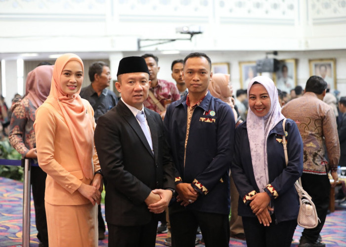 Ketua IWO Lampung Aprohan Saputra Hadiri Pelantikan Sekdaprov Lampung Marindo Kurniawan