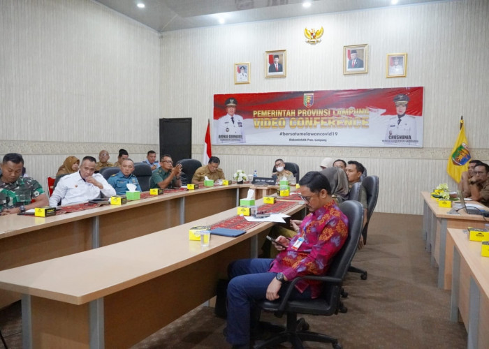 Pemprov Lampung Mengikuti Rapat Koordinasi Pengendalian Inflasi Daerah Secara Virtual