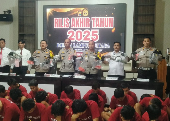 Polres Lampura Bongkar 361 Kasus 3C, Tangani 104 Kasus Narkoba Sepanjang Tahun 2025