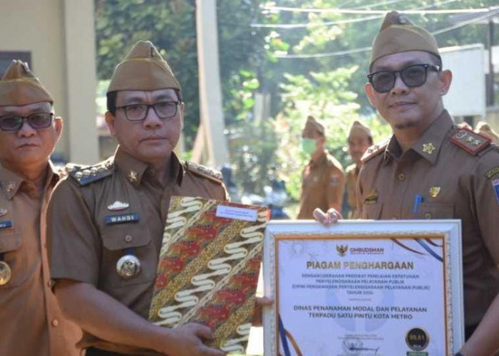 Nilai 97,21, Penyelenggaraan Pelayanan Publik Kota Metro Tertinggi se-Lampung