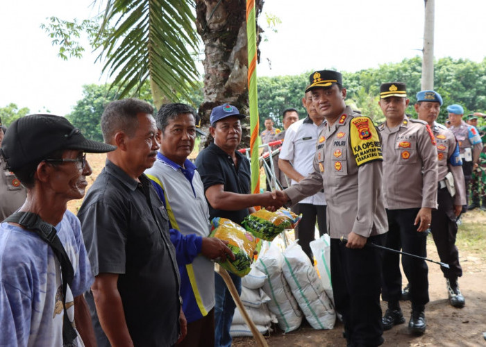 Dukung Ketahanan Pangan, Polres Lampung Utara Launching Gugus Tugas dan Penanaman Bibit Jagung Serentak