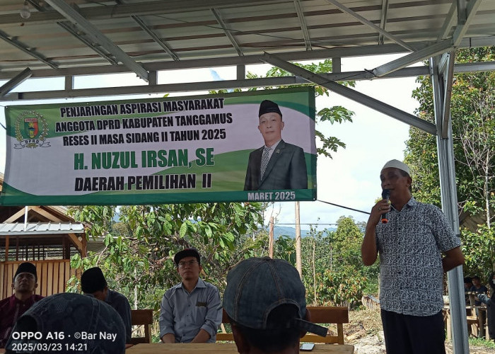 Anggota DPRD Tanggamus Nuzul Irsan Melakukan Reses di Kecamatan Bandarnegeri Semuong