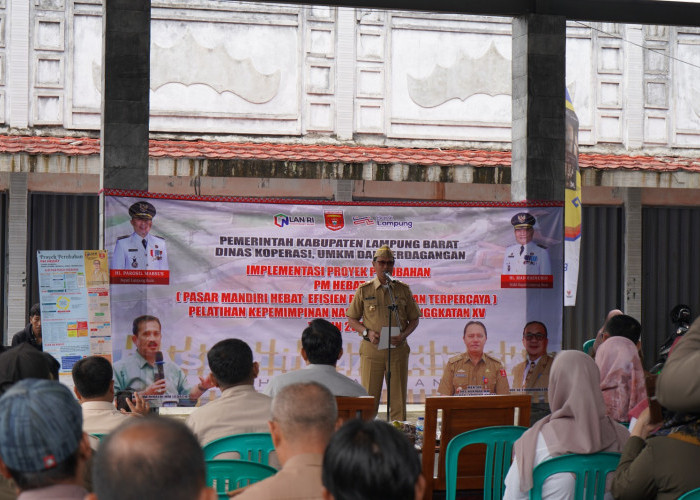 Launching Digitalisasi Pasar Liwa, Wujud Proyek Perubahan Kadis Syafaruddin di PKN II