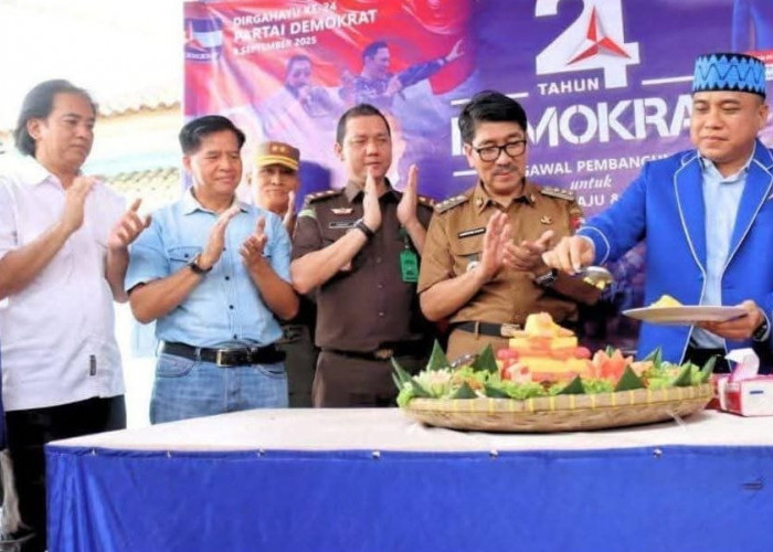 Bupati Lampung Utara Hadiri Peringatan HUT KE-24 Partai Demokrat