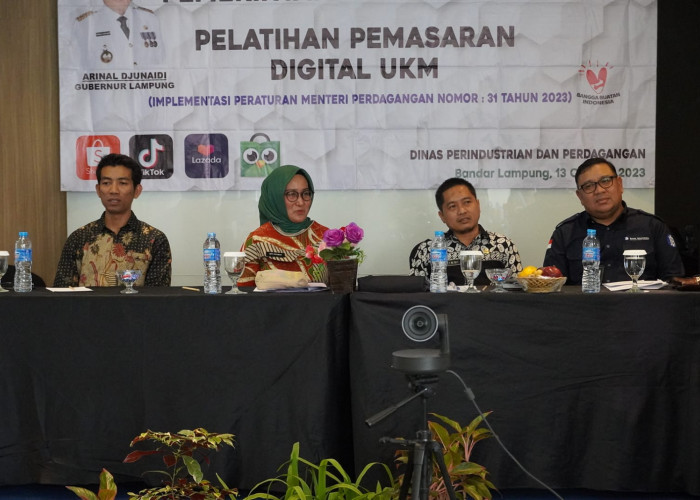 Pemerintah Provinsi Lampung Gelar Pelatihan Pemasaran Digital UKM