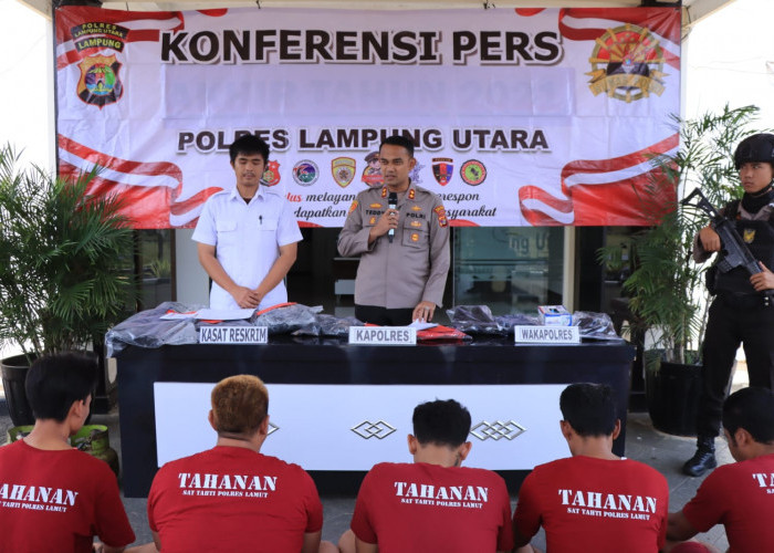 Kapolres Lampung Utara Ungkap Kasus Pidana