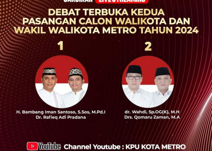 Debat Paslonkada Metro Dipastikan Siang Ini, Jika Tak Hadir Terancam Sanksi Sosial