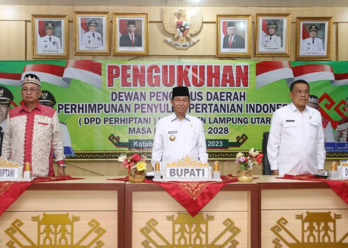 Bupati Lampura Budi Utomo Lantik Perhiptani Lampung Utara 
