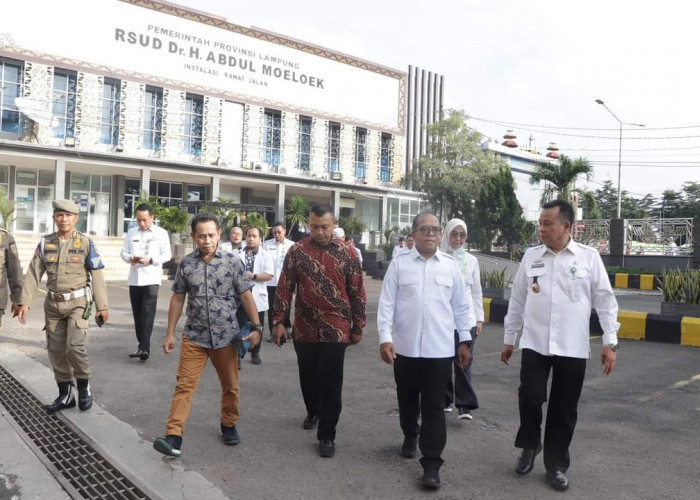 Pj. Gubernur Lampung Tinjau Rumah Sakit Umun Daerah Dr. H. Abdul Moeloek