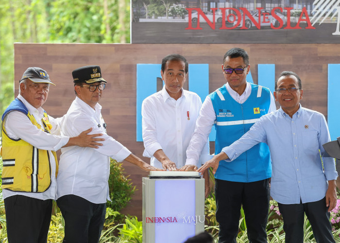 Presiden Jokowi Tandai Pembangunan PLN Hub, Pusat Ekosistem Transisi Energi dan Layanan Digital di Jantung IKN