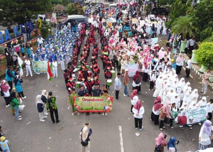 Songsong Ramadhan 1445 H Kabupaten Lampung Utara Gelar Pawai