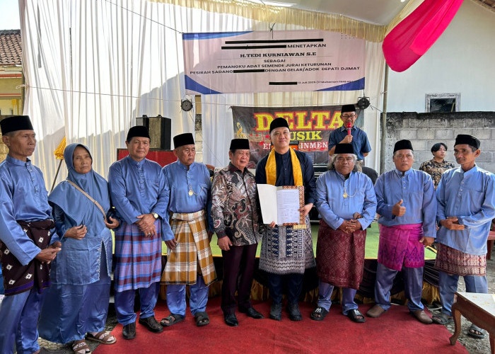Stafsus Menhub, H.Tedi Kurniawan Resmi Terima Gelar Adat  Depati Djimat