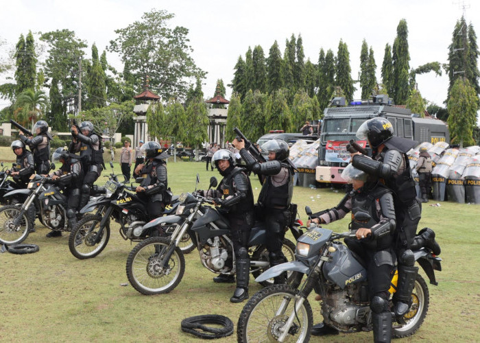 Antisipasi Aksi Unjuk Rasa, Polres Lampura Gelar Simulasi Sispamkota