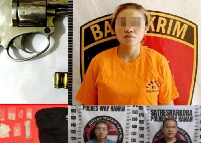 Tangkap Pengedar Sabu, Tim Gabungan Polres Way Kanan Amankan Senpi Rakitan