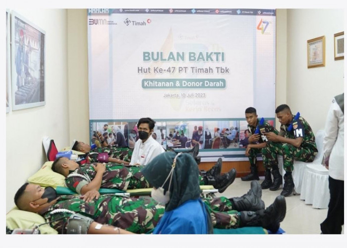 Bulan Bakti PT Timah Tbk di Jakarta Kumpulkan Puluhan Kantong Darah
