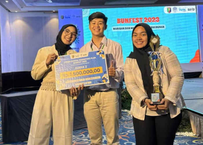 Mahasiswa Prodi Bisnis Digital IIB Darmajaya Juara 2 Digital Marketing Plan Competition BUN FEST 2023