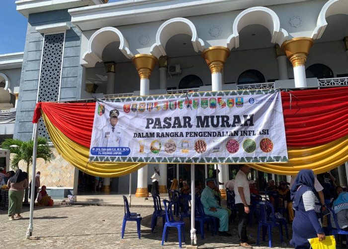 Pemkab Pesawaran Dorong Upaya Pengendalian Inflasi Lewat Operasi Pasar Murah