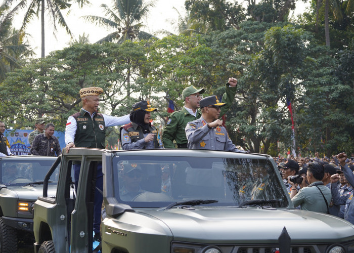 4.000 Linmas Kota Bandar Lampung Ikuti Kemah Bakti Satya
