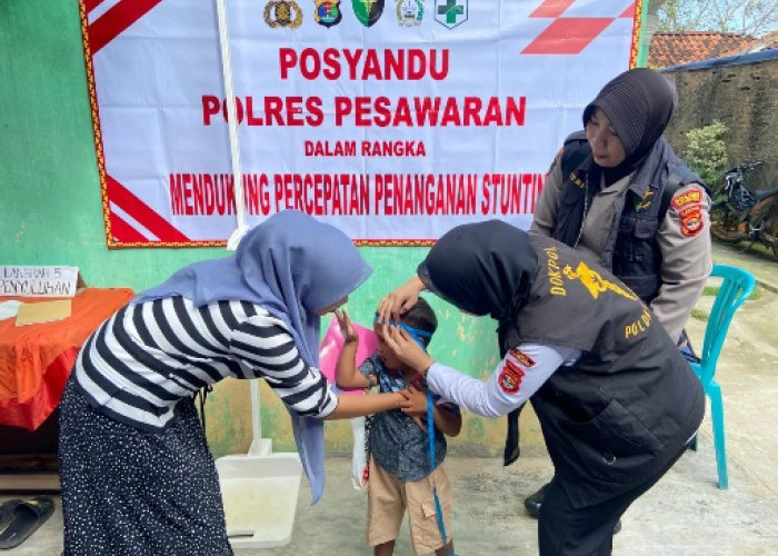 Sinergi Polres Pesawaran dan Puskesmas Bernung: Posyandu Balita untuk Cegah Stunting