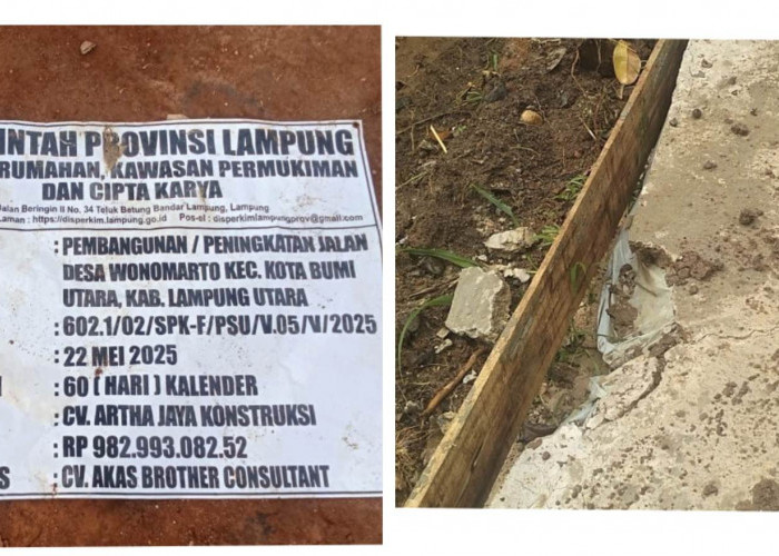 Proyek Rabat Beton Senilai Hampir Rp1 M di Desa Wonomarto Diduga Asal Jadi, Warga Kecewa