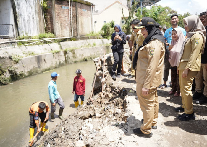 Walikota Eva Tinjau Saluran Air di Kecamatan Tanjung Seneng