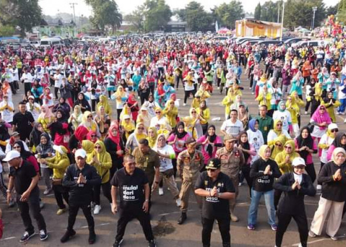 Masyarakat Lampura Ramaikan Senam Lampung Berjaya bersama Gubernur Lampung
