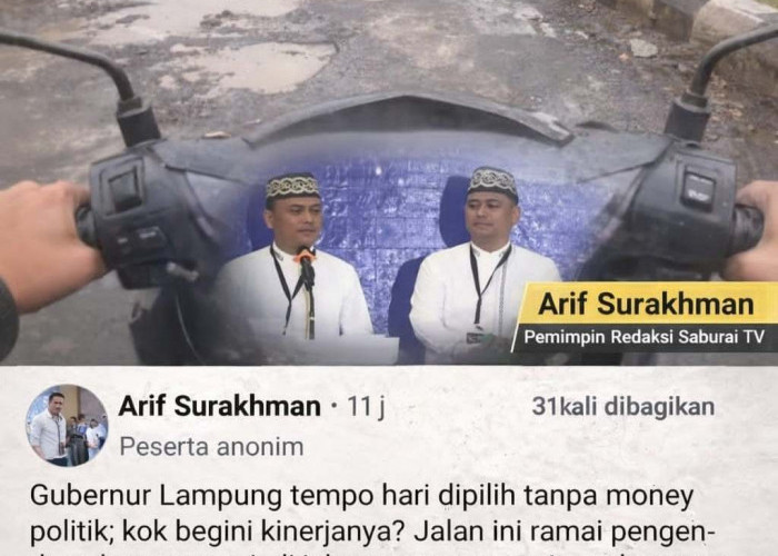 Jalan Rusak! Warganet Metro Kritik Kinerja Gubernur, SMSI Desak Provinsi Bentuk Satgas