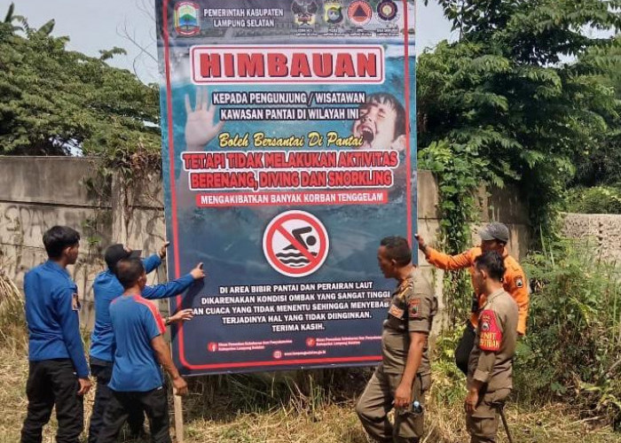 Larangan Berenang di Pantai Rawan Dipasang