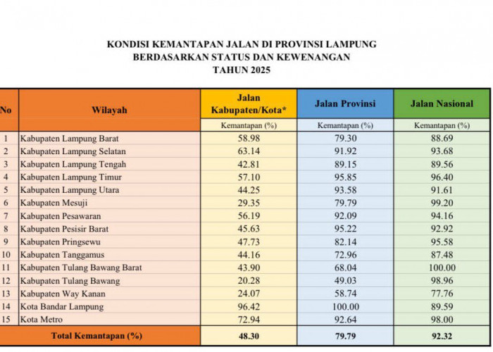 Pemprov Lampung Pacu Perbaikan Jalan, Kondisi Jalan Kabupaten Memprihatinkan