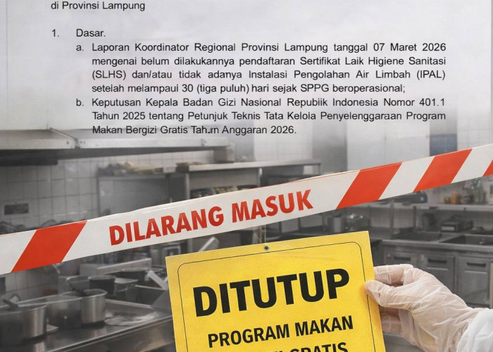 Tegas! Belum Kantongi SLHS, 4 Dapur SPPG Dihentikan Sementara Operasionalnya