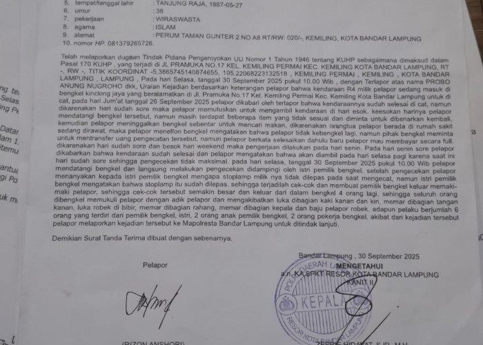 Pemilik Bengkel Bandar Lampung Bantah Tuduhan, Klaim Jadi Korban Kekerasan Konsumen