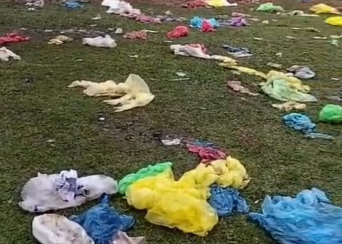 Sisa Sampah Skyland Fest Mengotori Stadion Sukung Kotabumi, DLH: Panitia Tak Bertanggung Jawab