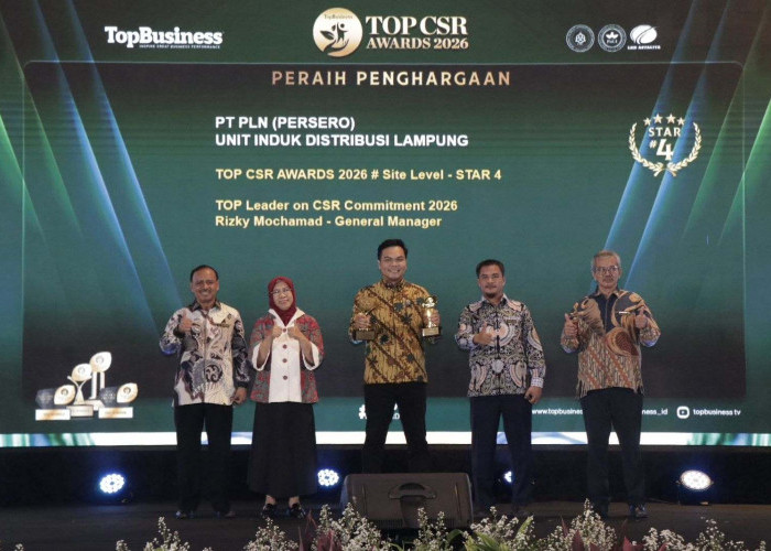 GM PLN UID Lampung Dianugerahi TOP Leader on CSR Commitment 2026