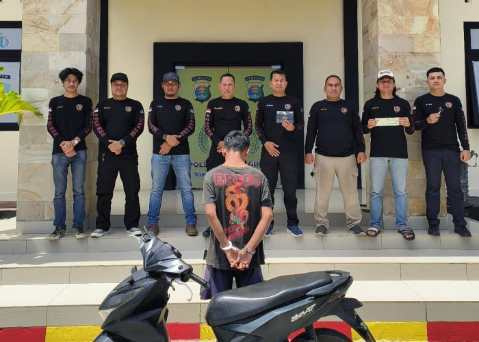 Residivis Penggelapan Motor Ditangkap Polsek Kotaagung