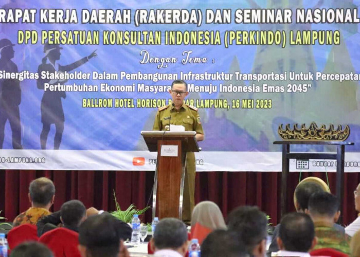 Sekdaprov Lampung Buka Rapat Kerja Daerah dan Seminar Nasional DPD Persatuan Konsultan Indonesia