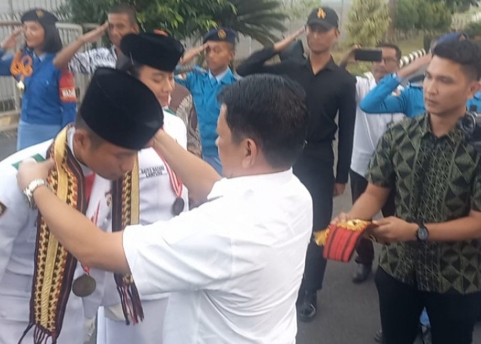 Dua Paskibraka Asal Lampung Tiba di Bumi Ruwa Jurai