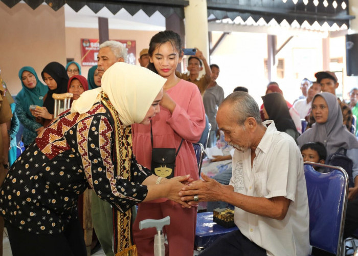 Riana Sari Serahkan Bantuan Bagi Penyandang Disabilitas di Abung Barat Lampung Utara